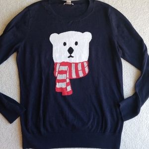 Blue sweater with a polar bear
